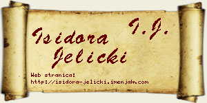 Isidora Jelicki vizit kartica